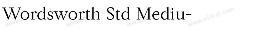 Wordsworth Std Mediu字体转换